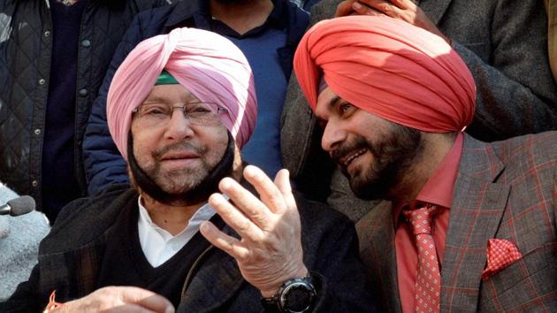 Punjab Pradesh Congress Committee president Amarinder Singh with former cricketer Navjot Singh Sidhu during a joint press conference in Amritsar recently. (PTI file photo) Punjab Pradesh Congress Committee president Amarinder Singh with former cricketer Navjot Singh Sidhu during a joint press conference in Amritsar recently. (PTI file photo)