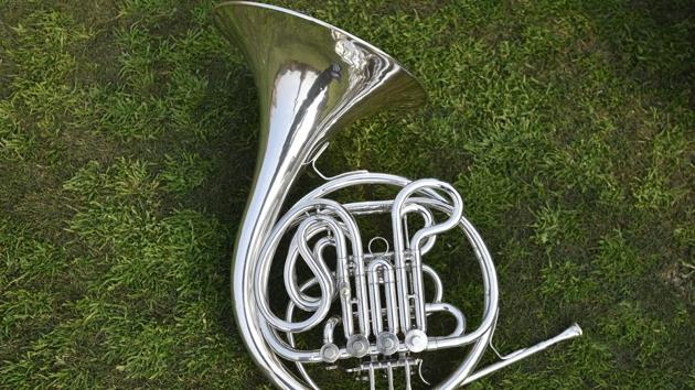 A closeup of a French Horn musical instrument used by the bands. (Ravi Choudhary/HT Photo)