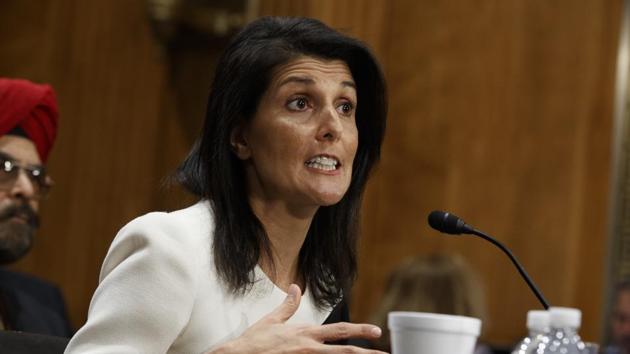 The US Senate on Tuesday overwhelmingly confirmed Nikki Haley, the governor of South Carolina, as US ambassador to the United Nations. (AP File Photo) The US Senate on Tuesday overwhelmingly confirmed Nikki Haley, the governor of South Carolina, as US ambassador to the United Nations. (AP File Photo)