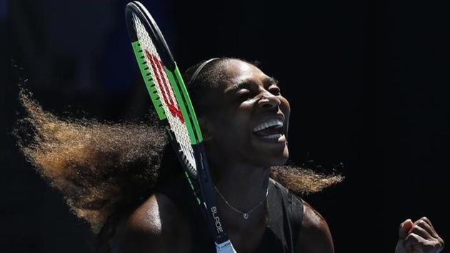 Serena Williams celebrates winning her women's singles quarterfinal match against Johanna Konta at the Australian Open on Wednesday. Williams will meet Mirjana Lucic-Baroni next. (Reuters) Serena Williams celebrates winning her women's singles quarterfinal match against Johanna Konta at the Australian Open on Wednesday. Williams will meet Mirjana Lucic-Baroni next. (Reuters)