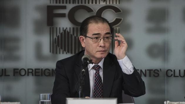 Former North Korean deputy ambassador to the UK, Thae Yong Ho speaks with media at the Foreign Correspondents Club in Seoul, South Korea, Wednesday, Jan. 25, 2017. (AP) Former North Korean deputy ambassador to the UK, Thae Yong Ho speaks with media at the Foreign Correspondents Club in Seoul, South Korea, Wednesday, Jan. 25, 2017. (AP)