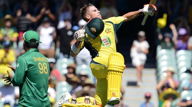 David Warner scored a brilliant century to guide Australia to a 57-run win over Pakistan in Adelaide. (AFP/Getty Images) David Warner scored a brilliant century to guide Australia to a 57-run win over Pakistan in Adelaide. (AFP/Getty Images)