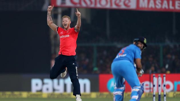 Ben Stokes removed Suresh Raina for 34 as India continued to stumble. (BCCI)