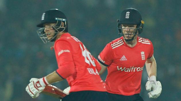 Eoin Morgan, along with Joe Root, shared a 83-run stand for the third wicket to put England on track. (BCCI)