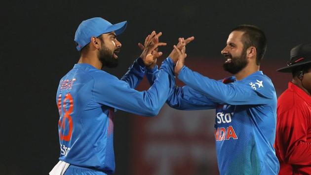 Parvez Rasool got the wicket of Morgan for 51 but it was a little too late for India. (BCCI)
