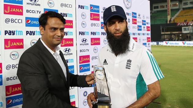 Moeen Ali was named the Man of the Match for his spell of 4-0-21-2. (BCCI)