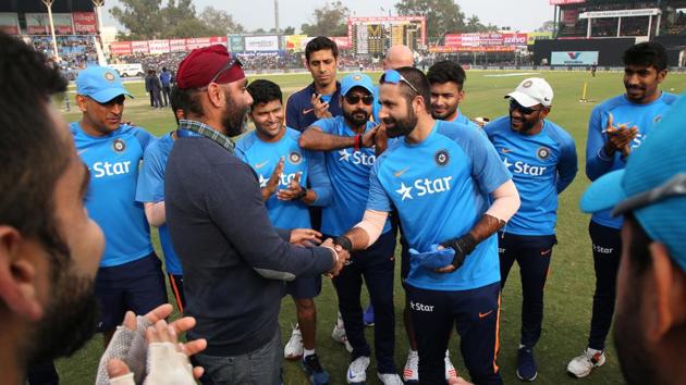 Parvez Rasool was handed his Twenty20 International debut as he stepped up to replace Ravichandran Ashwin in the squad. (BCCI)