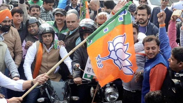 BJP has given ticket to Ved Gupta, who recently joined the party from BSP, from Ayodhya assembly constituency. (PTI) BJP has given ticket to Ved Gupta, who recently joined the party from BSP, from Ayodhya assembly constituency. (PTI)
