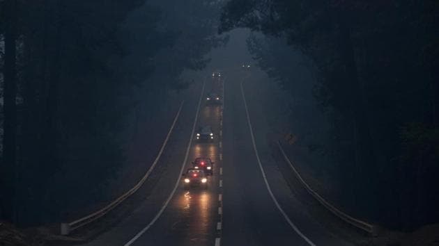 Cars are driven on a road in the smoky haze of wildfires that are ravaging wide swaths of the country's central-south regions, in Santa Olga, Chile. (Pablo Sanhueza/REUTERS) Cars are driven on a road in the smoky haze of wildfires that are ravaging wide swaths of the country's central-south regions, in Santa Olga, Chile. (Pablo Sanhueza/REUTERS)