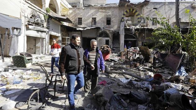 Once famous for its bustling souks and old citadel, Aleppo's Old City has been rendered almost unrecognisable by some of the worst violence in Syria's nearly six-year conflict.(AFP) Once famous for its bustling souks and old citadel, Aleppo's Old City has been rendered almost unrecognisable by some of the worst violence in Syria's nearly six-year conflict.(AFP)