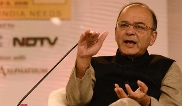 Finance Minister Arun Jaitley during Hindustan Times Leadership Summit in New Delhi.(Virendra Singh Gosain/HT PHOTO) Finance Minister Arun Jaitley during Hindustan Times Leadership Summit in New Delhi.(Virendra Singh Gosain/HT PHOTO)