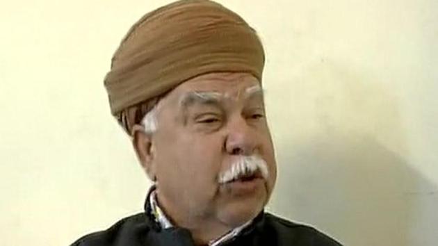 Lokendra Singh Kalvi, the founder-patron of Rajput Karni Sena.(ANI Photo)