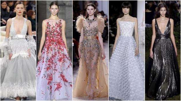 Held around a month before the Oscars, the haute couture fashion shows are a great opportunity for celebrities to pick red carpet outfits for the prestigious Academy Awards ceremony: From Dior and Elie Saab to Zuhair Murad, Georges Hobeika and Giambattista Valli, at look at some that could be making an (other) appearance on February 26. (AFP) Held around a month before the Oscars, the haute couture fashion shows are a great opportunity for celebrities to pick red carpet outfits for the prestigious Academy Awards ceremony: From Dior and Elie Saab to Zuhair Murad, Georges Hobeika and Giambattista Valli, at look at some that could be making an (other) appearance on February 26. (AFP)