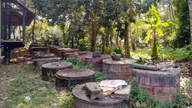 Local potsherds are labeled and stored at the excavation site of Pattanam in Kerala.(GRIST Media)