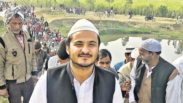 Abdullah Azam Khan, in his constituency Swar, claims politics demands balancing development and issues of security and justice. (Prashant Jha/HT Photo) Abdullah Azam Khan, in his constituency Swar, claims politics demands balancing development and issues of security and justice. (Prashant Jha/HT Photo)
