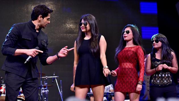 Actor Sidharth Malhotra during the function. (Arijit Sen/HT PHOTO)