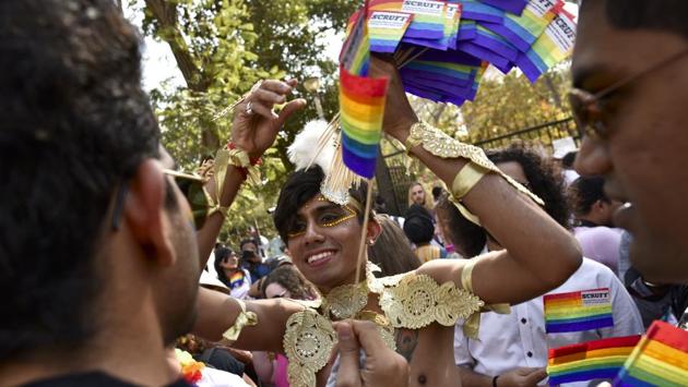 Supporters come from all parts of the country, and across all sexual preferences, to back gay rights as equal rights. (Arijit Sen/HT PHOTO)