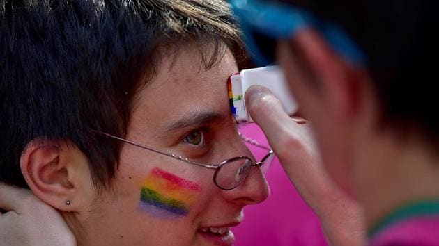 People from foreign countries took part in the parade. (Arijit Sen/HT PHOTO)
