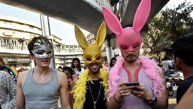 The Queer Azadi March was from 3 to 6pm (Arijit Sen/HT PHOTO)