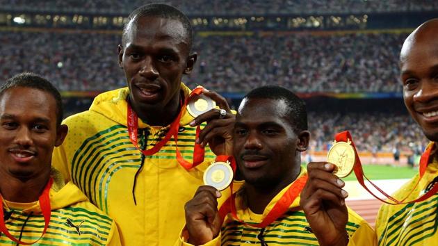 Usain Bolt was stripped of his 4x100 relay gold medal in the 2008 Beijin Olympics after Nesta Carter tested positive for a drugs test.(Getty Images)