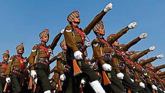 The television at the front wall was live with the Republic Day parade, the wreath-laying by the Prime Minister at Amar Jawan Jyoti having been accomplished with elan. (HT Representative Image) The television at the front wall was live with the Republic Day parade, the wreath-laying by the Prime Minister at Amar Jawan Jyoti having been accomplished with elan. (HT Representative Image)