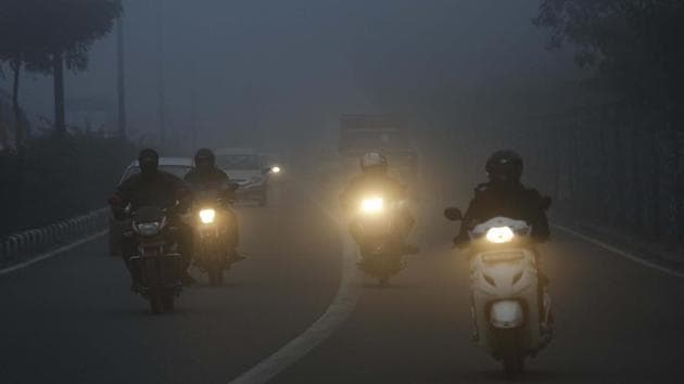 The visibility is expected to be below 50 metres on Monday. (HT FIle) The visibility is expected to be below 50 metres on Monday. (HT FIle)