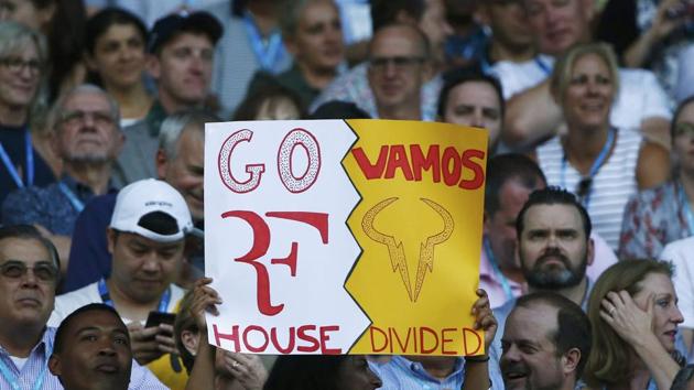 Supporters divided on who to support during the Australian Open final on Sunday. (REUTERS)