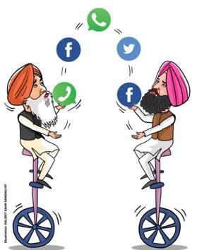 Both say social media have made things easy and increased their reach manifold. “But for Facebook and WhatsApp, it wouldn’t have been easy for us,” say the two brothers.(Illustration by Daljeet Kaur Sandhu/HT)