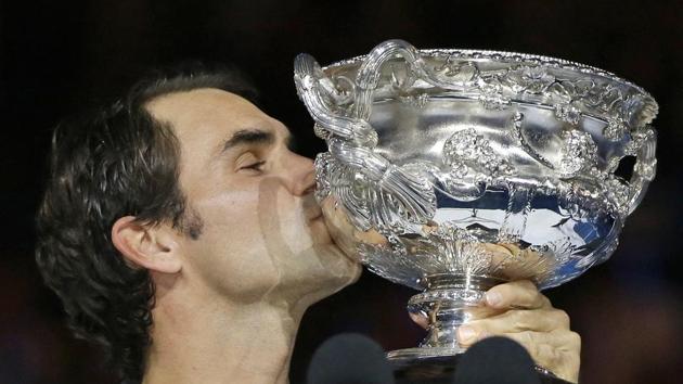 Federer won his 18th Grand Slam and fifth Australian Open title when he defeated Rafael Nadala in the final. (AP)