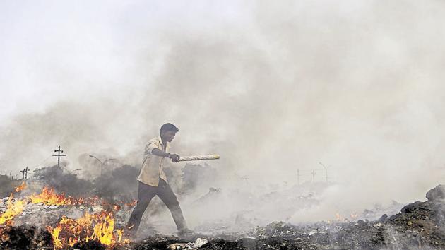 The environmental compensation for burning waste is Rs5,000 and the penalty for causing pollution at construction sites is between Rs5,000 and Rs50,000, depending on the size of the plot.