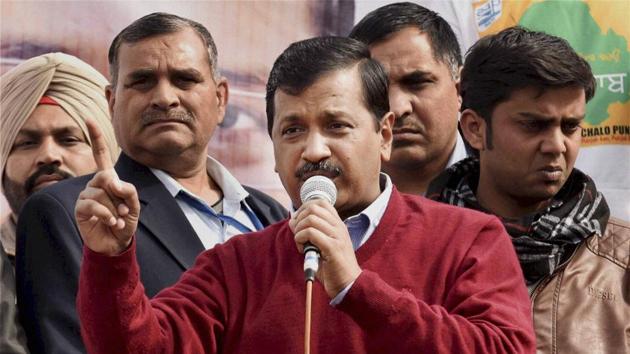 Delhi Chief Minister and Aam Aadmi Party (AAP) national convener Arvind Kejriwal addresses a public rally at Naag Kalan village in Majitha constituency in Amritsar on Sunday. (PTI Photo) Delhi Chief Minister and Aam Aadmi Party (AAP) national convener Arvind Kejriwal addresses a public rally at Naag Kalan village in Majitha constituency in Amritsar on Sunday. (PTI Photo)