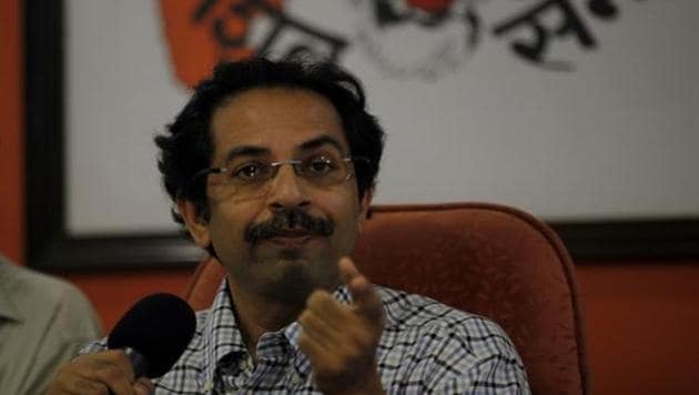 Shiv Sena chief Uddhav Thackeray slammed the door on any possible tie-up with MNS by denying the knowledge of any such offer.(HT FILE)