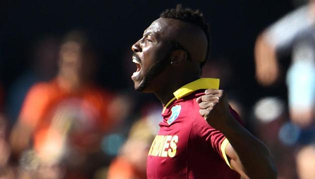 West Indies’s Andre Russell helped the West Indies win their second World T20 title in 2016(AFP)