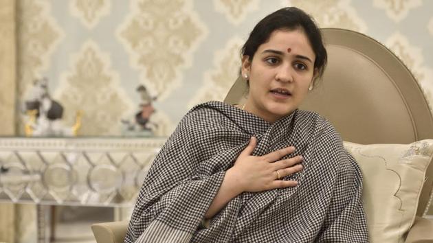 Samajwadi Party candidate from Lucknow Cantt assembly constituency Aparna Yadav.(Saumya Khandelwal/HT photo) Samajwadi Party candidate from Lucknow Cantt assembly constituency Aparna Yadav.(Saumya Khandelwal/HT photo)