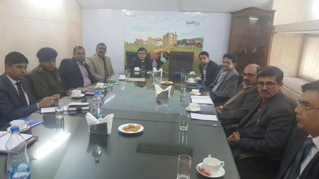 The district administration officials held a meeting with the district police and Delhi Police on Tuesday evening in this regard. (HT Photo) The district administration officials held a meeting with the district police and Delhi Police on Tuesday evening in this regard. (HT Photo)