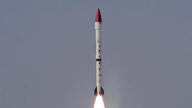 A defense official on Monday said the missile test ended with a “failed” re-entry into the earth’s atmosphere. (AFP photo for representation) A defense official on Monday said the missile test ended with a “failed” re-entry into the earth’s atmosphere. (AFP photo for representation)