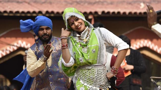 The mela will end on February 15, 2017 with a closing ceremony in which the governors of Jharkhand and Haryana will be participating too. (Virendra Singh Gosain/HT PHOTO)