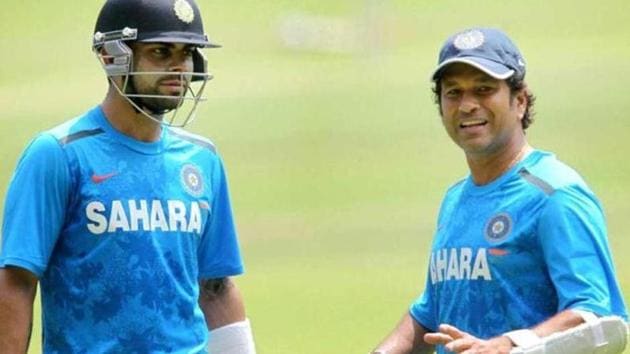 Sachin Tendulkar said the Virat Kohli-led India are favourites against Australia in the Test series.(PTI) Sachin Tendulkar said the Virat Kohli-led India are favourites against Australia in the Test series.(PTI)