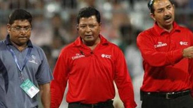 Umpire C Shamshuddin, who was involved in several controversial decisions in the Nagpur T20I, has been sidelined for the deciding game in Bengaluru. (AP) Umpire C Shamshuddin, who was involved in several controversial decisions in the Nagpur T20I, has been sidelined for the deciding game in Bengaluru. (AP)