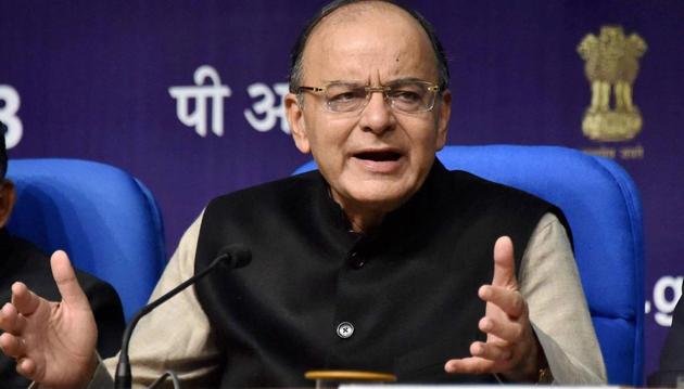 Union finance minister Arun Jaitley addresses a post-budget press conference in New Delhi on Wednesday.(PTI)