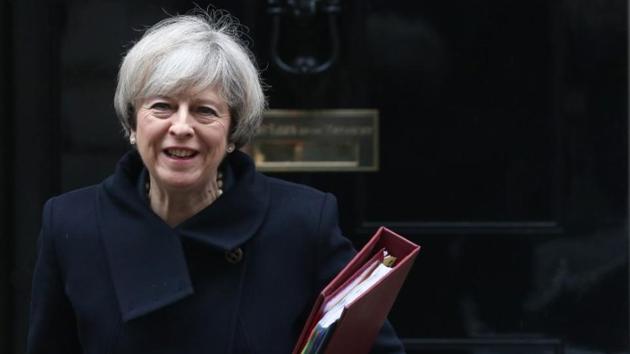 Britain's Prime Minister Theresa May leaves 10 Downing Street in London on Wednesday. (Reuters) Britain's Prime Minister Theresa May leaves 10 Downing Street in London on Wednesday. (Reuters)