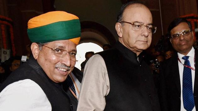 Finance Minister Arun Jaitley arrives in the Parliament to present the Union budget in New Delhi on Wednesday. (PTI Photo) Finance Minister Arun Jaitley arrives in the Parliament to present the Union budget in New Delhi on Wednesday. (PTI Photo)
