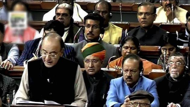 Finance minister Arun Jaitley presents the Union Budget for 2017-18 in the Parliament in New Delhi. (PTI Photo) Finance minister Arun Jaitley presents the Union Budget for 2017-18 in the Parliament in New Delhi. (PTI Photo)