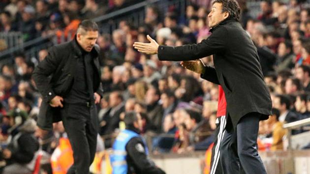 Atletico Madrid coach Diego Simeone and FC Barcelona boss Luis Enrique, both considered tactical geniuses, will try various tricks in their book to gain advantage when they clubs meet in the Copa del Rey (King’s Cup) semifinal (leg 1) match.(Getty Images)