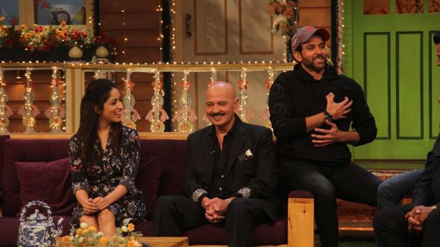 Hrithik brought the entire cast and crew of his film to the talk show. (Pramod Thakur/HT Photo)