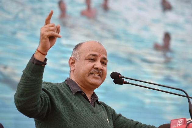 Manish Sisodia, deputy chief minister of Delhi, said the Centre did not do justice with Delhi in its budget. Sisodia is also the finance minister of Delhi.(Virendra Singh Gosain/HT Photo)