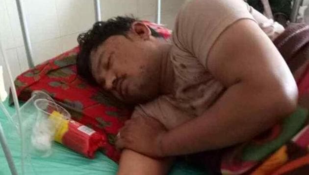 One of the autorickshaw drivers is in coma. (HT Photo) One of the autorickshaw drivers is in coma. (HT Photo)
