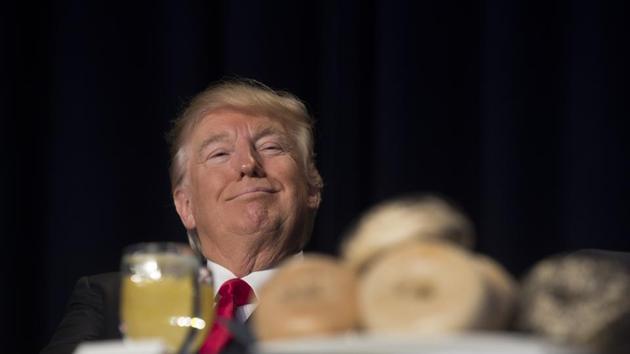 President Donald Trump at the National Prayer Breakfast in Washington on Thursday. (NYT) President Donald Trump at the National Prayer Breakfast in Washington on Thursday. (NYT)