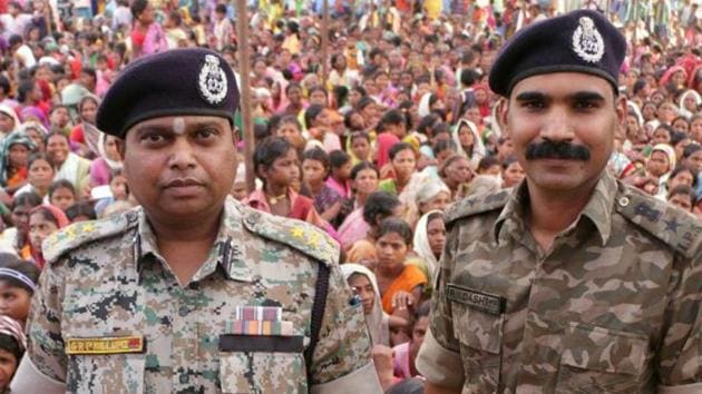 Senior Chhattisgarh police officer SRP Kalluri (left) stands with his colleague RN Dash in this photo. Kalluri is accused of using illegal tactics in his crackdown on Maoist rebels. Senior Chhattisgarh police officer SRP Kalluri (left) stands with his colleague RN Dash in this photo. Kalluri is accused of using illegal tactics in his crackdown on Maoist rebels.