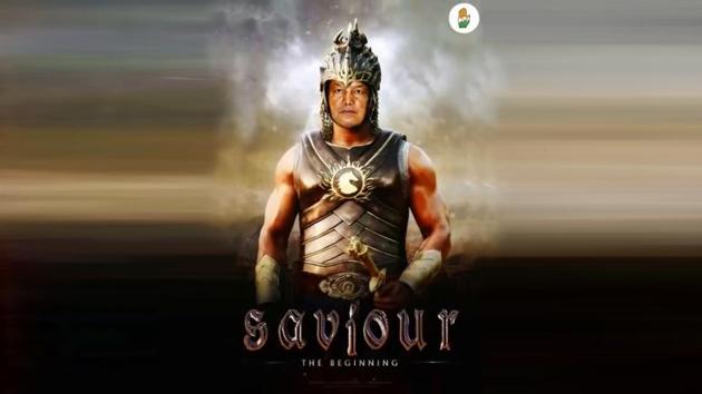 In the video, Uttarakhand chief minister Harish Rawat’s face has been superimposed on that of the heavily muscled protagonist Amarendra Baahubali.(Photo: YouTube Grab)